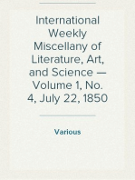 International Weekly Miscellany of Literature, Art, and Science — Volume 1, No. 4, July 22, 1850