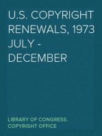 U.S. Copyright Renewals, 1973 July - December