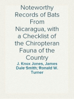 Noteworthy Records of Bats From Nicaragua, with a Checklist of the Chiropteran Fauna of the Country
