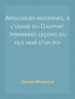 Apologues modernes, à l'usage du Dauphin
premières leçons du fils ainé d'un roi