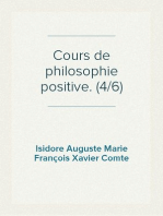Cours de philosophie positive. (4/6)