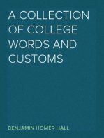 A Collection of College Words and Customs