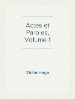 Actes et Paroles, Volume 1