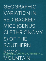 Geographic Variation in Red-backed Mice (Genus Clethrionomys) of the Southern Rocky Mountain Region