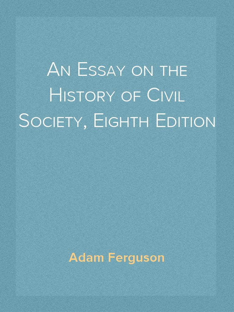 essay on the history of civil society