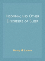 Insomnia; and Other Disorders of Sleep