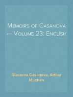 Memoirs of Casanova — Volume 23: English