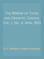 The Mirror of Taste, and Dramatic Censor, Vol. I, No. 4, April 1810