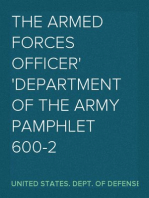 The Armed Forces Officer
Department of the Army Pamphlet 600-2