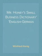 Mr. Honey's Small Business Dictionary
English-German