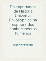 Da importancia da Historia Universal Philosophica na esphera dos conhecimentos humanos