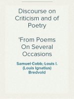 Discourse on Criticism and of Poetry
From Poems On Several Occasions (1707)
