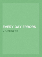 Every-Day Errors of Speech