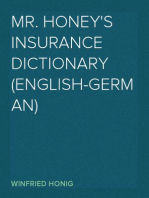 Mr. Honey's Insurance Dictionary (English-German)