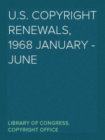 U.S. Copyright Renewals, 1968 January - June