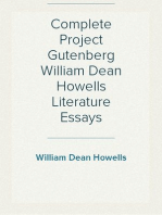 Complete Project Gutenberg William Dean Howells Literature Essays