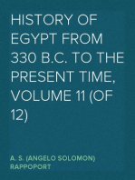 History of Egypt From 330 B.C. To the Present Time, Volume 11 (of 12)