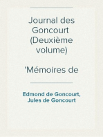 Journal des Goncourt  (Deuxième volume)
Mémoires de la vie littéraire