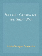 England, Canada and the Great War