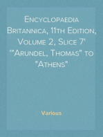 Encyclopaedia Britannica, 11th Edition, Volume 2, Slice 7
"Arundel, Thomas" to "Athens"