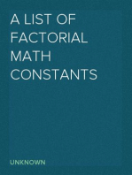 A List of Factorial Math Constants