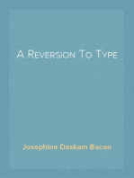 A Reversion To Type