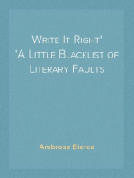 Write It Right
A Little Blacklist of Literary Faults