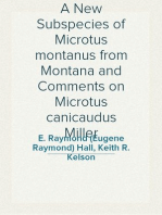 A New Subspecies of Microtus montanus from Montana and Comments on Microtus canicaudus Miller