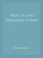 Helps to Latin Translation at Sight