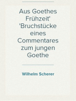 Aus Goethes Frühzeit
Bruchstücke eines Commentares zum jungen Goethe