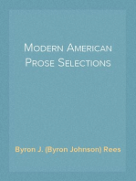 Modern American Prose Selections