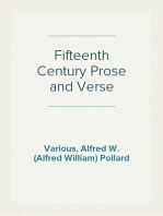 Fifteenth Century Prose and Verse