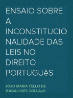 Ensaio sobre a inconstitucionalidade das leis no direito português