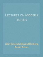 Lectures on Modern history