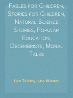 Fables for Children, Stories for Children, Natural Science Stories, Popular Education, Decembrists, Moral Tales