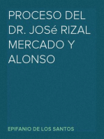 Proceso del Dr. José Rizal Mercado y Alonso