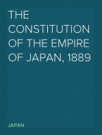 The Constitution of the Empire of Japan, 1889