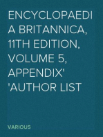 Encyclopaedia Britannica, 11th Edition, Volume 5, Appendix
Author List