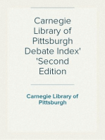 Carnegie Library of Pittsburgh Debate Index
Second Edition