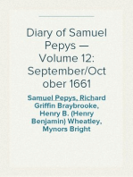 Diary of Samuel Pepys — Volume 12: September/October 1661