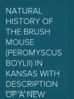 Natural History of the Brush Mouse (Peromyscus boylii) in Kansas With Description of a New Subspecies