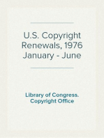 U.S. Copyright Renewals, 1976 January - June