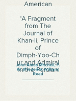 The Last American
A Fragment from The Journal of Khan-li, Prince of Dimph-Yoo-Chur and Admiral in the Persian Navy