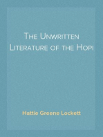 The Unwritten Literature of the Hopi