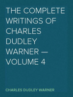 The Complete Writings of Charles Dudley Warner — Volume 4