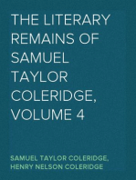 The Literary Remains of Samuel Taylor Coleridge, Volume 4