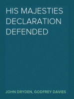His Majesties Declaration Defended