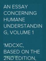 An Essay Concerning Humane Understanding, Volume 1MDCXC, Based on the 2nd Edition, Books 1 and 2
