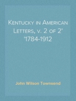 Kentucky in American Letters, v. 2 of 2
1784-1912