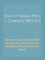 Diary of Samuel Pepys — Complete 1663 N.S.